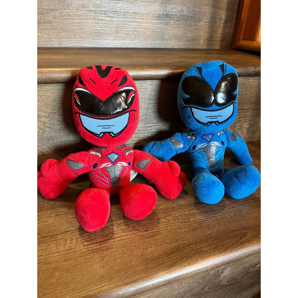 Power Rangers Plush Set Red Blue 2016 Movie Soft Toy Just Play Saban's